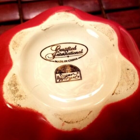 Susan Winget Apple Cookie Jar Cracker Barrel Certified International - Picture 7 of 7